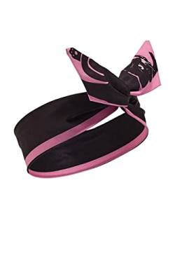 Haarband Stirnband breites biegsam Kopfband mit Muster Kopfschmuck Accessoire (schwarz, rosa) von Nothing but Love