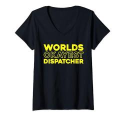 Damen Einsatzzentrale Notruf - Feuerwehr Notfall 112 Leitstelle T-Shirt mit V-Ausschnitt von Notruf Disponent Geschenke & Ideen