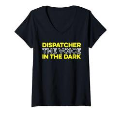 Damen Notruf Rettungsdienst - Notfall Einsatzzentrale Leitstelle T-Shirt mit V-Ausschnitt von Notruf Disponent Geschenke & Ideen
