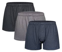 Nottingham Herren Boxershorts Bedruckt Mercerisierte Baumwolle, Art. BX765 Dunkle Farbe 3er Pack L von Nottingham