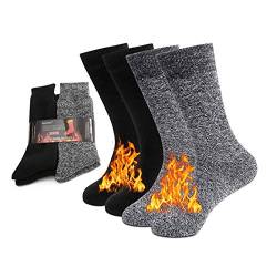 NovForth 2/4 Paar dicke Thermosocken isolierte beheizte schwere warme Socken für den Winter kaltes Wetter von NovForth