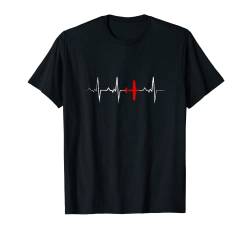 Flugzeug Pilot Herzschlag EKG Puls Frequenz T-Shirt von Novanio