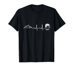 Herzschlag Berge und Bier T-Shirt von Novanio
