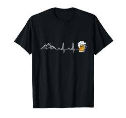 Herzschlag Berge und Bier T-Shirt von Novanio