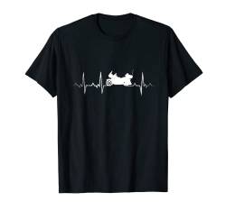 Motorrad Cruiser Tourer Herzschlag EKG Puls Frequenz T-Shirt von Novanio
