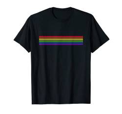 Regenbogen LGBT Gay Pride Streifen Flagge T-Shirt von Novanio