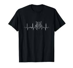 Wildschwein Jäger Herzschlag EKG Puls Frequenz T-Shirt von Novanio