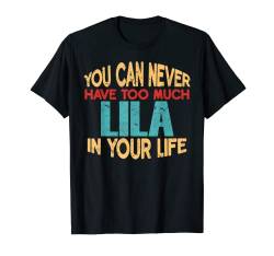 Funny Lila Personalized Tshirt First Name Joke Item T-Shirt von Novelty Given First Name Tee Named Custom Merch
