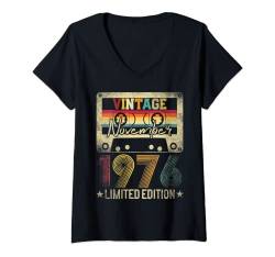 Damen 1976 November 45th Birthday Gift Limited Edition Vintage T-Shirt mit V-Ausschnitt von November Birthday Made In Classic Best Of Style