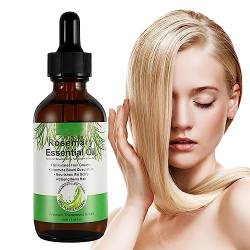 Novent Rosmarin-Haaröl | 60 ml reines Bio-Rosmarinöl für das Haarwachstum - Ätherische Rosmarinöle gegen Spliss und trockene Kopfhaut, geeignet für alle Haartypen von Novent