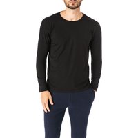 Novila Herren Longsleeve schwarz Modal unifarben von Novila