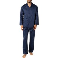 Novila Herren Pyjama blau Baumwolle Gestreift von Novila