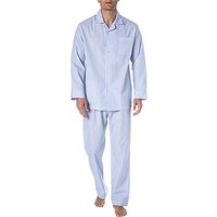 Novila Herren Pyjama blau Baumwolle Gestreift von Novila