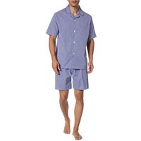 Novila Herren Pyjama blau Stoff Kariert von Novila