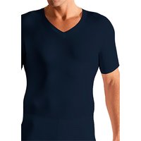 Novila Herren T-Shirt blau Baumwolle unifarben von Novila