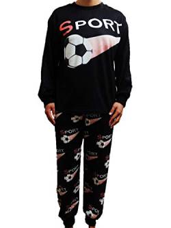 Toller Jungen schwarzer Schlafanzug Pyjama in den Größen 140-188 (152-158) von Nowingline Kids