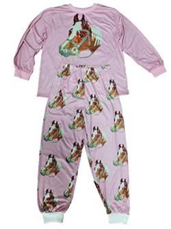 Toller Mädchen Schlafanzug Pyjama in den Größen 140-188 Pferd Extra breiter Schnitt (158-164) von Nowingline Kids