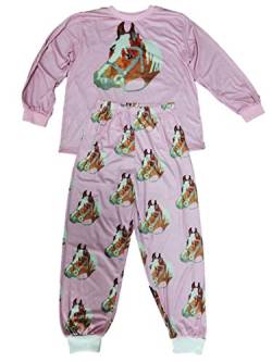 Toller Mädchen Schlafanzug Pyjama in den Größen 140-188 Pferd Extra breiter Schnitt (164-176) von Nowingline Kids