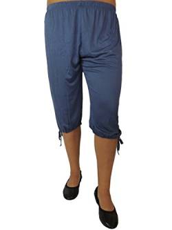10 Farben zur Auswahl Größe 42-54 Kurze Damen Pumphosen mit Leggings Bund (Blauton) von Nowingline