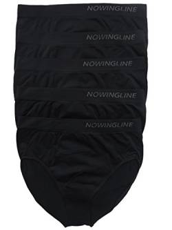 Nowingline Schwarze Slips 5er Pack für Damen Größe 38-64 (40) von Nowingline