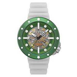 Nubeo Space Cassini Men's Automatic Skeleton 50mm Green Watch with Silicon Strap NB-6058-02 von Nubeo