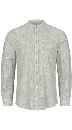 Nübler Trachtenhemd Herren - Langarm Hemden im Landhausstil, Slim Fit - Moderne bayrische Tracht, Hemd Pankraz Grün Grün Gr. XL von Nübler