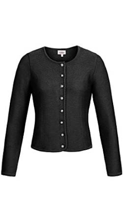 Nübler - Trachtenjacke Damen - Strickjacke Damen im Landhausstil, taillierter Schnitt mit Knöpfen - Moderne bayrische Tracht, ANNI Anthrazit Gr. 32 von Nübler