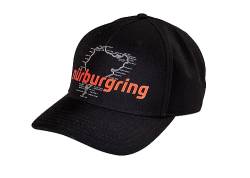 Nürburgring - Herren Cap - Racetrack - Baseball Cap - Individuell verstellbar - 100% Baumwolle, Farbe:Schwarz, Größe:OneSize von Nürburgring