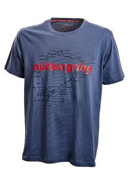 Nürburgring - Herren T-Shirt - Racetrack - 100% Baumwolle - Rennstrecke, Farbe:Hellblau, Größe:M von Nürburgring