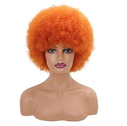 Nunubee Party/Kostüm/Halloween-Perücke Gigantic Super Volume Disco Funky Huge Hair, Orange#13,11Inch von Nunubee