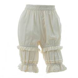 Nuoqi Damen lolita kürbis hosen baumwolle hem-pflanze-hosen für süße neuheit steampunk pantaloons Long-beige Medium von Nuoqi