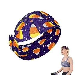 Halloween-Stirnbänder für Frauen,Dehnbare Kopfwickel | Workout-Yoga-Schweißbänder, Kostüm-Stirnband, Damen-Stirnbänder für Halloween-Party Nupaque von Nupaque