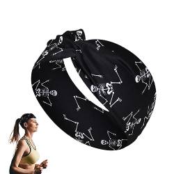 Halloween-Stirnband, Dehnbare Kopfbandwickel, Damen-Stirnbänder, Kostü -Stirnband, Workout-Yoga-Schweißbänder, Haar-Accessoires Nupaque von Nupaque