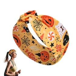 Halloween-Stirnband,Dehnbare Kopfbandwickel - Workout-Yoga-Schweißbänder, Kostüm-Stirnband, Damen-Stirnbänder für Halloween-Party Nupaque von Nupaque