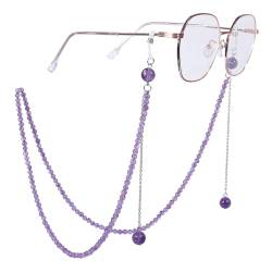 Nupuyai Kristall Brillenkette Damen Modern Stein Brillenband Damen Perlen Sonnenbrillenkette Gesichtsmaske Kette Edelstein Brillenkordel Brillenhalter für Lesebrillen, Myopiebrille von Nupuyai