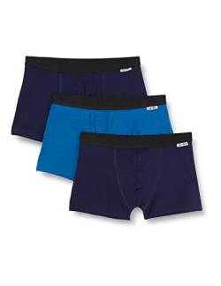 Nur Der 3er Pack Boxer Cotton Stretch Baumwolle enge Boxershorts Männer Unterhosen Herren , blau , L von Nur Der