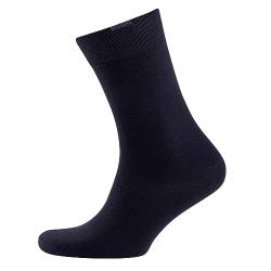 Nur Der 3er Pack Passt Perfekt Socken aus atmungsaktiver Baumwolle einfarbig mit Komfortbund ohne drückende Naht Herren, maritim, 43-46 von Nur Der