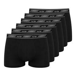 Nur Der 6er Pack(3x2) Boxer GOTS Organic Cotton aus Bio-Baumwolle enge Boxershorts Männer Unterhosen Herren von Nur Der