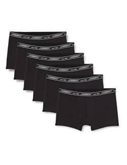 Nur Der 6er Pack Boxer Cotton 3D-Flex aus Baumwolle enge Boxershorts Bewegungsfreiheit Männer Unterhosen Herren, schwarz, L von Nur Der