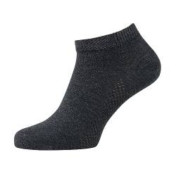 Nur Der Herren Bambus Sneaker Besonders Weich & Atmungsaktiv Bambussocken Optimales Fußklima Socken, Grau (Anthrazitmel), 43-46 EU von Nur Der