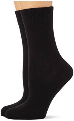 Nur Die 2er Pack Classic Baumwolle Socken aus atmungsaktiver Baumwolle einfarbig ohne drückende Naht Damen von Nur Die