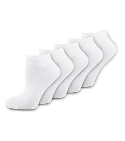 Nur Die 5er Pack Sneaker Socken Classic aus atmungsaktiver Baumwolle bequemer rutschfester Bund Damen von Nur Die