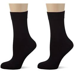 Nur Die Bambus Komfortbund Socke besonders weich & atmungsaktiv für Diabetiker geeignet Damen,Schwarz,35-38 EU von Nur Die