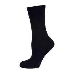 Nur Die Damen Cotton maxx Komfort Socken, Blickdicht, Schwarz (schwarz 940), 35/38 ,Strick von Nur Die