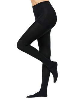 Nur Die Damen Feinstrumpfhose 3-Pack Wohlig-Warm - schwarz Größe 44-48 von Nur Die