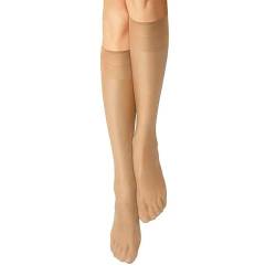 Nur Die Knie Seidenfein 15 DEN transparente Nylon Fein-Kniestrümpfe seidig glänzend breiter Komfortbund Damen von Nur Die