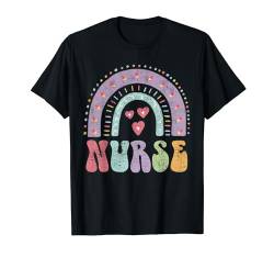 Nurse Niedlicher Regenbogen T-Shirt von Nurse