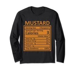 Erntedankfest Weihnachten Funny Senf Nährwertangaben Langarmshirt von Nutritional Facts Labels Thanksgiving Gifts Store