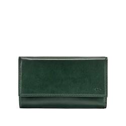 Nuvola Pelle Damen Portemonnaie geräumig aus echtem Leder Multi-Fächer mit Münzfach und Kartenfächern Grün von Nuvola Pelle