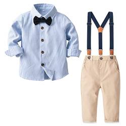 Nwada 4tlg Baby Jungen Anzug, Hosen und Hemdanzüge, Kinder, Herren, festliche Hochzeit, langärmlige Bodys für Frühling und Herbst 18-24 Monate von Nwada